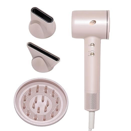 T3 LuxeDry High-Performance Hair Dryer Set with Drying Concentrator Styling Concentrator &amp Diffuser Attachments |Fast Powerful Drying &amp Styling |for All Hair Types