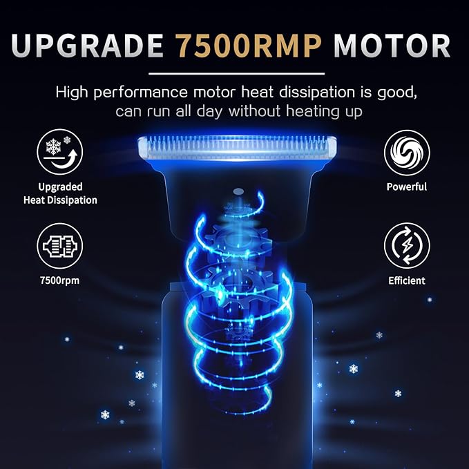 Ufree Professional Beard Trimmer for Men Zero Gapped T-Blade Hair Clipper &amp Mustache Trimmer Kit with LCD Display Precision Edgers for Haircut &amp Grooming Barber-Grade Electric Shaver Gifts