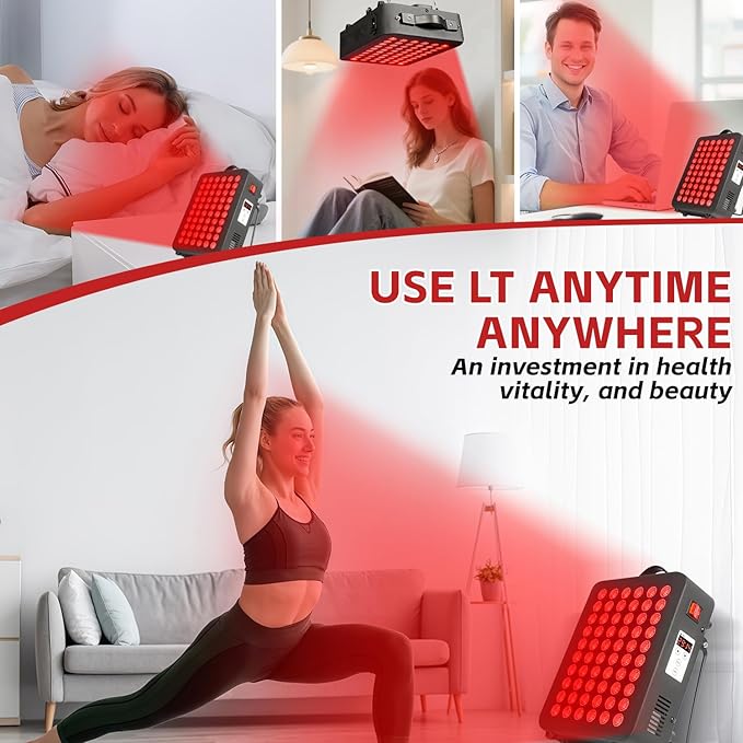 Red Light Therapy Dual Chip LED Light Therapy Device with 60 LEDs and 660nm Red 850 nm Near Infraredfor Body FaceSleep Improve Sleep Muscle Recovery Performance
