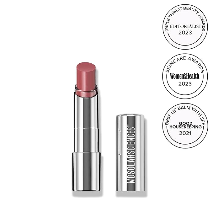 MDSolarSciences Tinted Sheer Lip Balm SPF 30 | Hydrating Lip Sunscreen | Shea Butter Jojoba &amp Avocado Oils | Moisturizing Vegan &amp Clean| 0.15 oz Blush(Pack of 2)