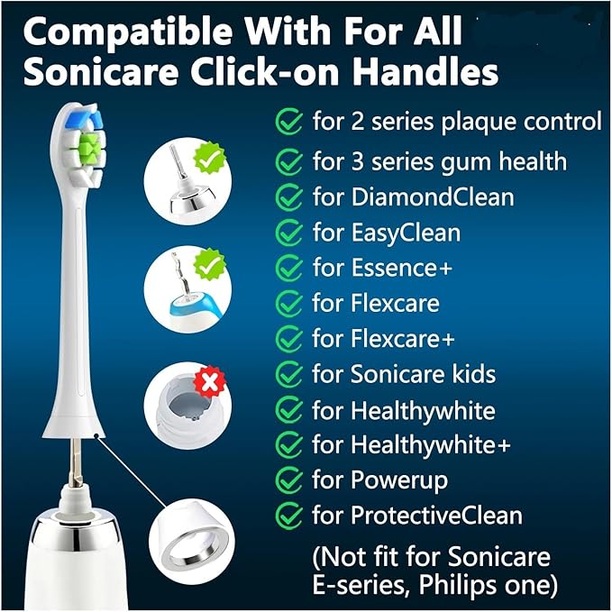 4/8/16pcs Replacement Toothbrush Heads Compatible for PhlipsElectric Tooth-Brush Head Compatible with Phllips(Red)