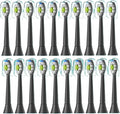 20pcs Replacement Toothbrush HeadsCompatible for with Electric Brush Head 1100 2100 4100 4300 5100 5300 6100 Independent Package(20pcs Black)