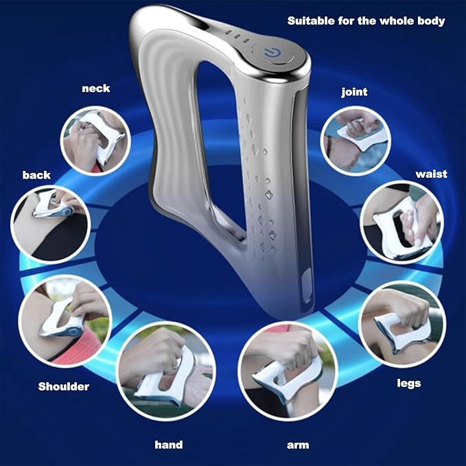 Electric Heated Fascia Massager - Meridian DredgingMuscle Relaxation Electric Fascia KnifeFascial MassagerApplicable to The Whole Body(A)