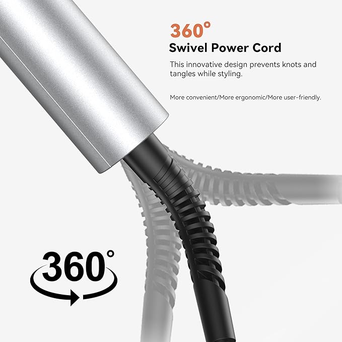 Tourmaline Ceramic Curling Iron for Long-Lasting Curls Heat Resistant GloveFlat Iron for Thick Curly HairHair Straightener Brush