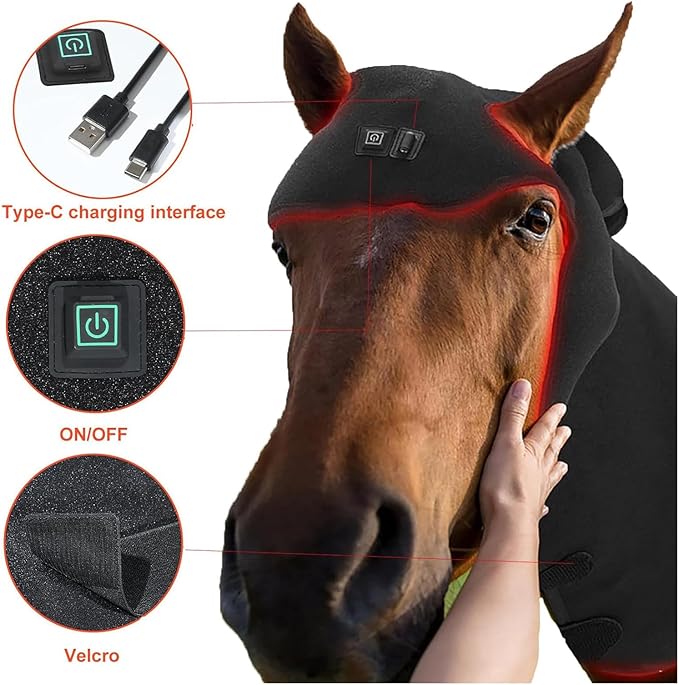 Portable Red Light LED Horse Therapy Device for Horse Muscle Recovery and Head Infrared Light Therapy Wearable Device (1pc)