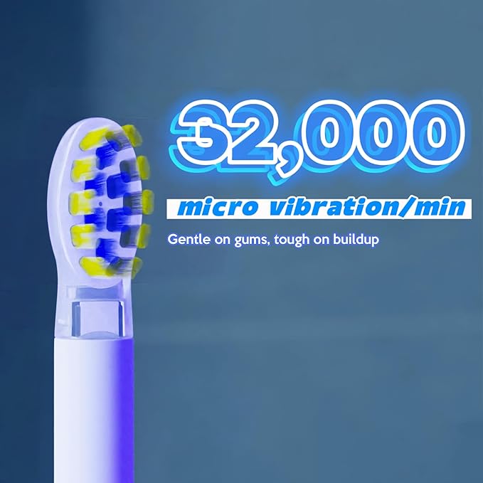 SonicBlu Electric Toothbrush for Home Use – Sonic Toothbrush with Blue LED to Activate Whitening Toothpaste (Included)– Gentle Bristles Smart Timer &amp Whitening Boost Technology