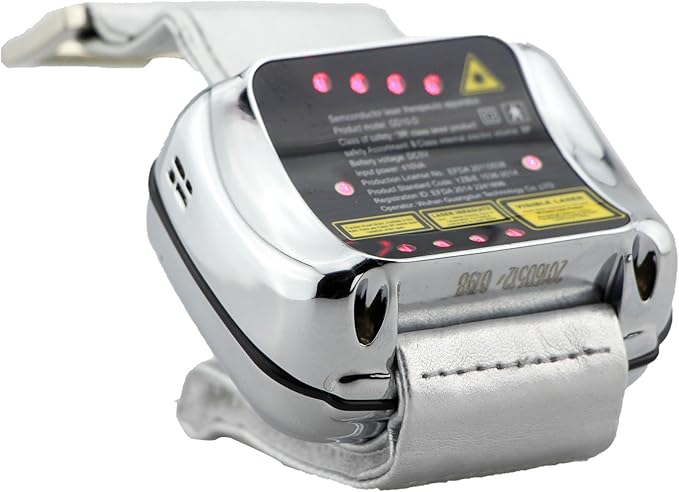 Multifunctional 650nm Red Light Therapy Watch with Nasal Probe Home Care Therapy Wrist Watch with Bright LCD Easy to Operate (10 x 650nm)