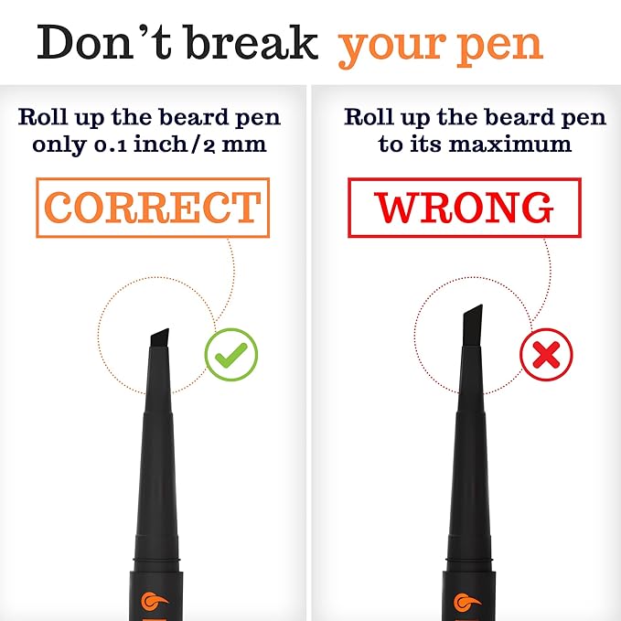 Beard Filler Pen - 2 Pack Jet Black and Beard Shaper Kit