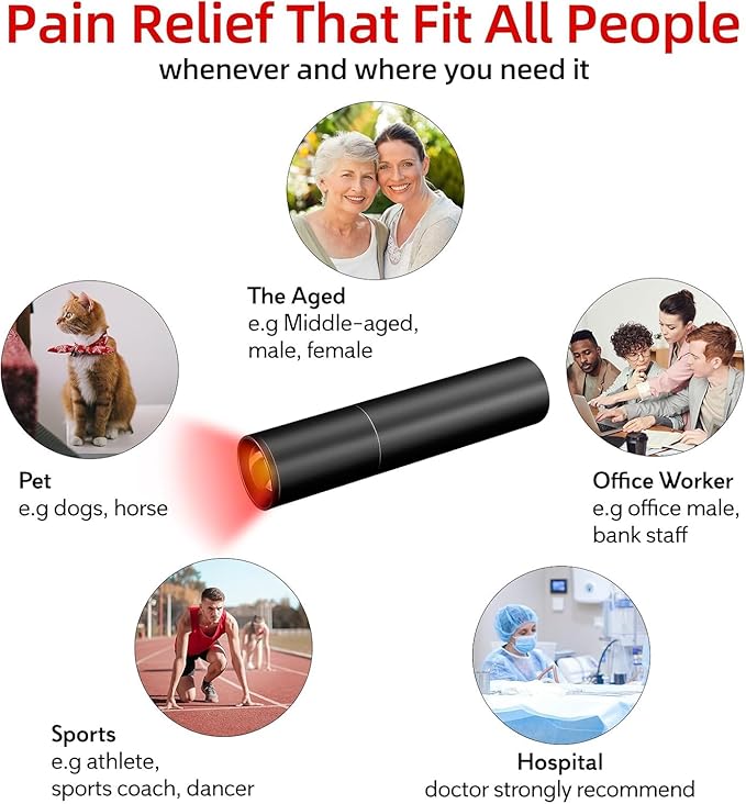 Portable Handheld Red Light Therapy Torch at Homefor Neck Joints Back Shoulders Waist Knees HandsRed Light Therapy Device 670nm