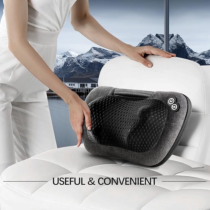 VIKTOR JURGEN Back Massager Neck Massager with Heat Massage Pillow Gifts for Men &amp Women Electric Shiatsu Back Massager Deep Kneading Shoulder Massager for Full Body MuscleMassage at Home Ca