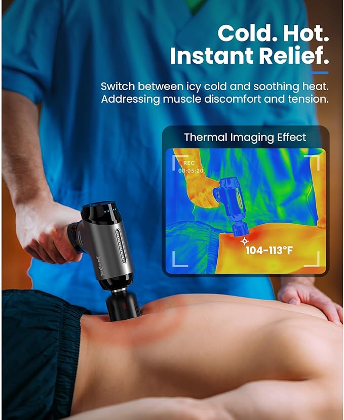 BOB AND BRAD D5 Pro Plus Massage Gun with Heat and T2 Pro Massage Gun with Heat and Cold