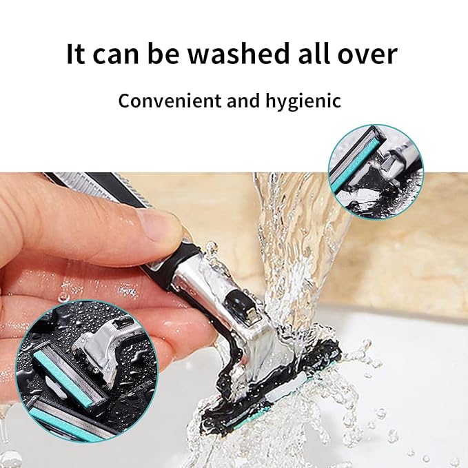 Razors for men Shaving2-Blade mens Razor Cartridges Includes 1 Handles and 48 Replaceable razor head With Lubricating Strip - Compatible With Atra Razor Handles（48 Cartridges reffills）