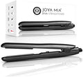JOYA MIA Diva 1 Ceramic Hair Straightener - Portable Lightweight &amp Compact Flat Iron with Rubberized Coating &amp Automatic Shut-Off Travel-Friendly for All Hair Types - Heats Up to 450F Bla