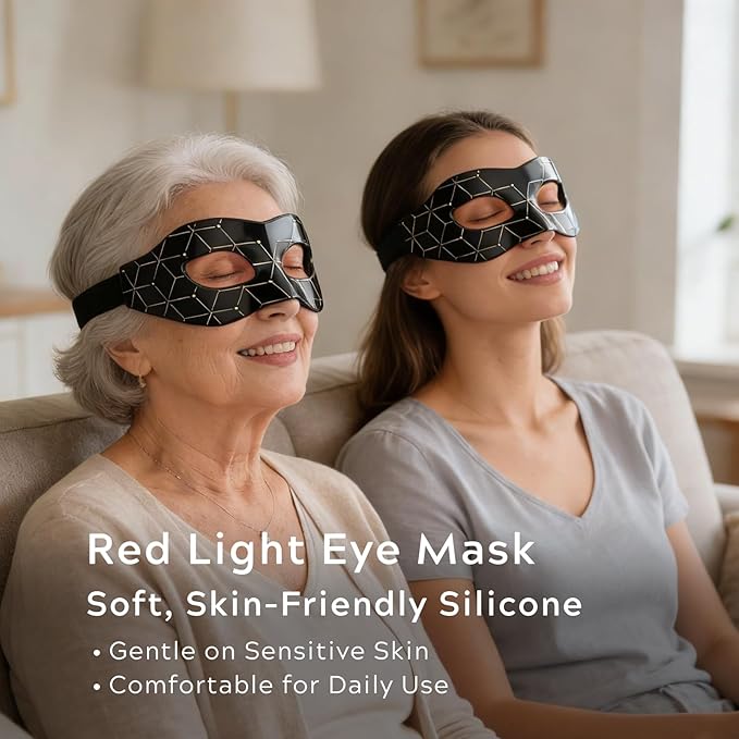 Eyes Mask 7-Color 5 Modes &amp 30-Min Timer LED Eye Mask for Under Eye Appearance Dark Circles Eye Bags &amp Fine Lines Mask for Home Travel &amp Bedtime Routine