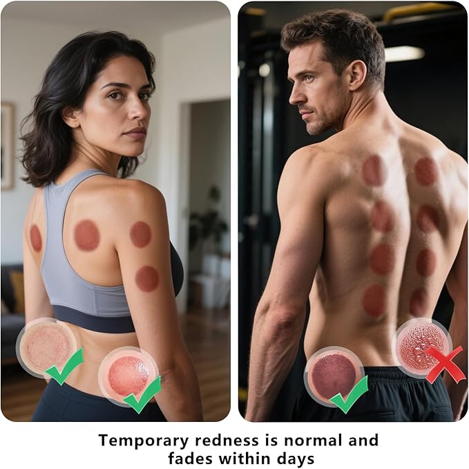 LIFELEC Smart Cupping Therapy Set - 6 Cups (Large/Press/Move) 12-Level Heat &amp Suction Smart Red Light Therapy - Dual Massagers for Simultaneous Use - 2 Pack Set for Athletes Fitness Pain Relie