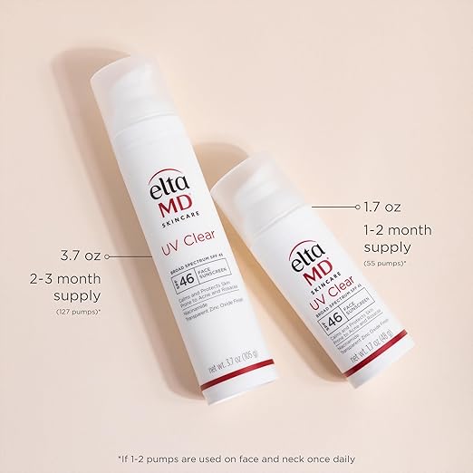 EltaMD UV Clear Tinted Face Sunscreen SPF 46 Oil Free Sunscreen for Sensitive Skin with Zinc Oxide Dermatologist Recommended