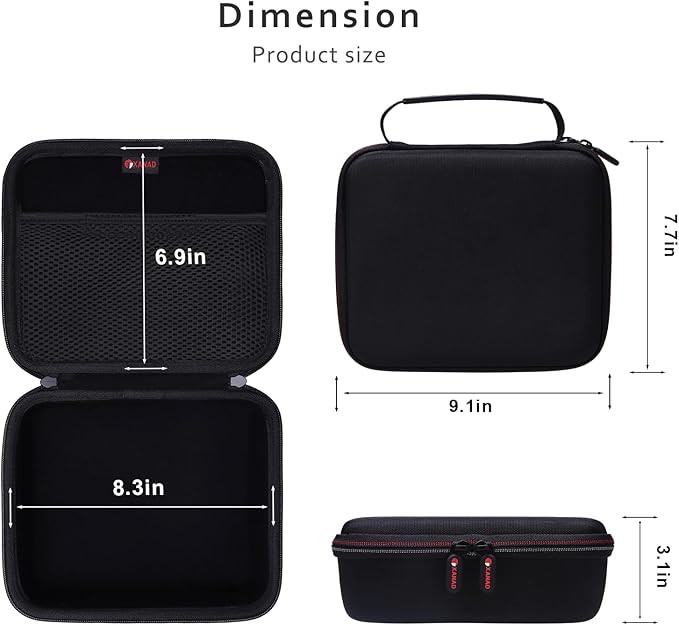 XANAD Massage Gun Case Compatible with TheraGun Relief Handheld Percussion Massage GunMassage Neck/Back/Leg/ShoulderBlack-Inside: 8.3x6.9x2.4(Case Only)