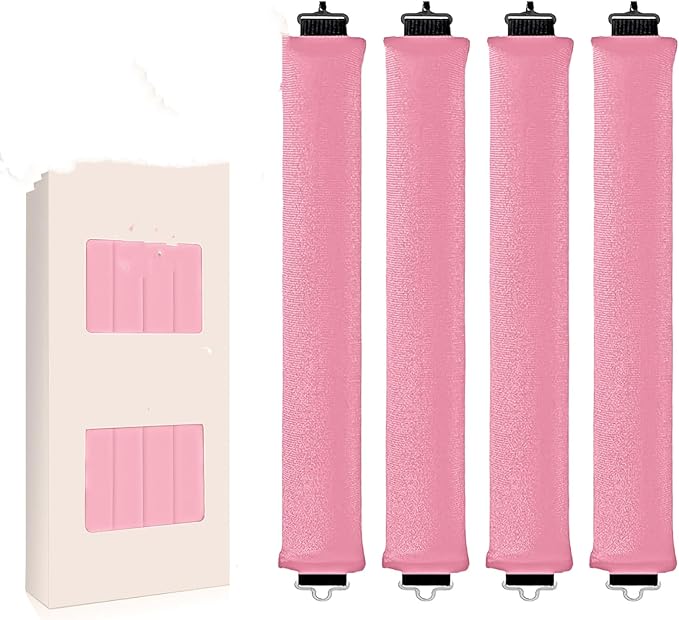 Overnight Heatless Hair CurlerVersatile Curling Tool for All Hair Types - Pink
