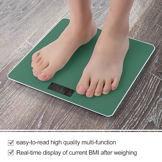 Women's Digital Bathroom Weighing Scale Automatic Switch Energy Saving Scale Smart Scale for Body Weight Green