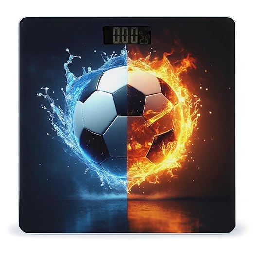 Automatic Switch Digital Bathroom Weighing Scale Smart Scale for Body Weight Water and Fire Soccer Ball