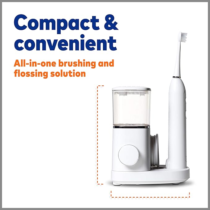 Waterpik Sonic-Fusion Professional Flossing Electric Toothbrush &amp Water Flosser Combo in One SF-02 White