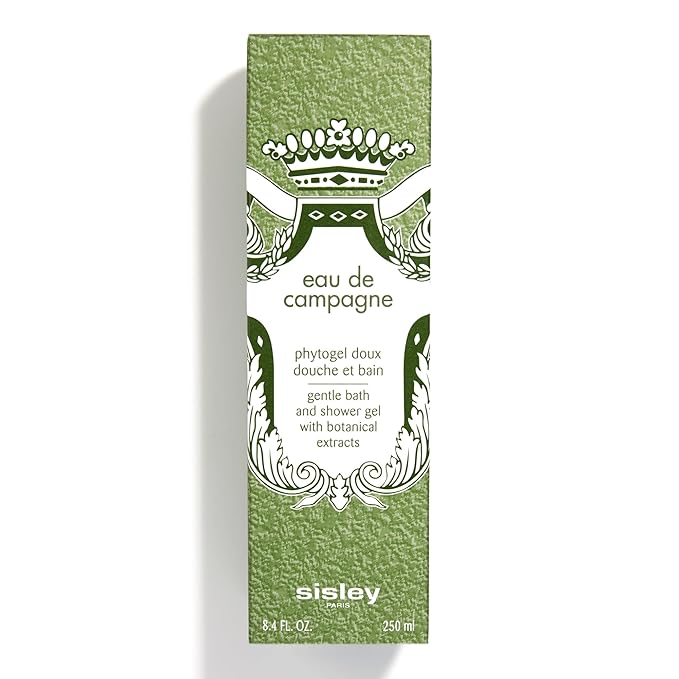 Sisley Paris Eau de Campagne Bath and Shower Gel - 250 mL - Gentle Creamy Foaming Body Cleanser with Botanical Extracts