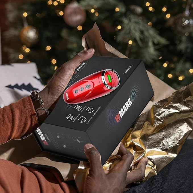 Professional Haircut Massager/Cordless Handheld Massager Vibration Neck/Legs/Hands/face Massager 2 Massage nodes 2600AMH (Red)