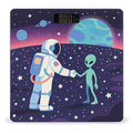 Astronaut Meets Alien Weight Scale Cute Bathroom Scale for Body Highly Accurate Digital Weighing Machine for People Compact LCD Display Scales with Sturdy Toughened Glass Scales