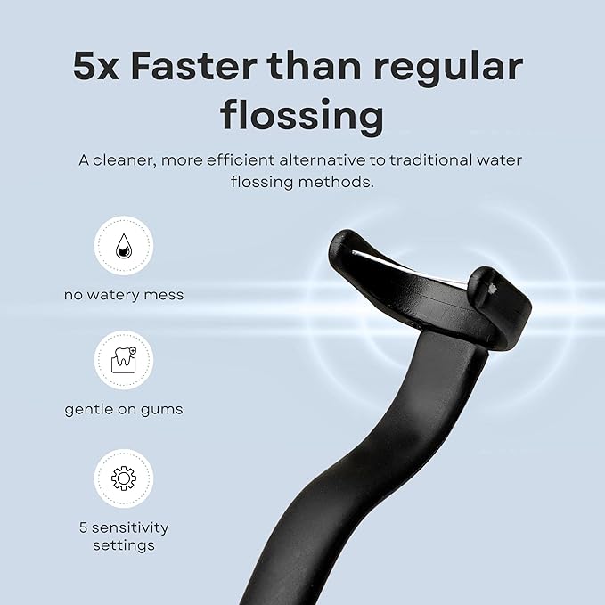 Electric Toothbrush and Flosser Combo | 2-in-1 Sonic Cleaning &amp No-Mess Mechanical Floss | 5X Faster Deep Clean | 6 Modes | 2 Toothbrush Heads + 50 Replacement Floss Heads [White]