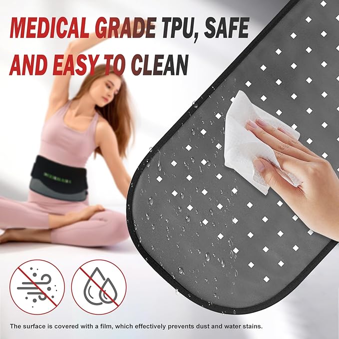 Red-Light-Therapy-for-Body2026 Upgraded-4 Modes 5 Stage Power Medical-Grade TPU Mat for Body Pain Relief20x 9Dual Wavelength Infrared Red Light Blanket LEDs