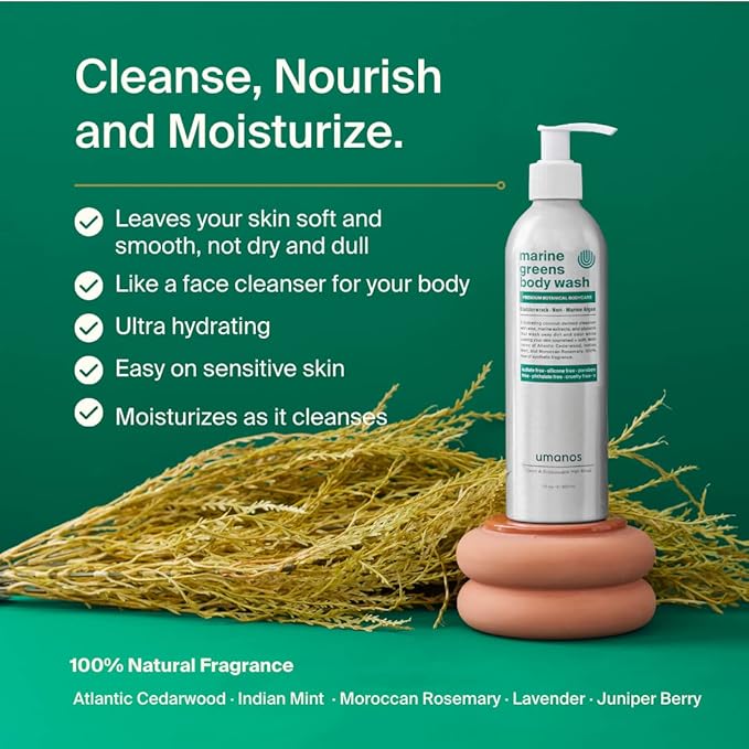 umanos Superfood Body Wash Shampoo &amp Conditioner Set Plant Based Nourishing Body Cleanser Salon Quality Performance Good for All Skin and Hair Types