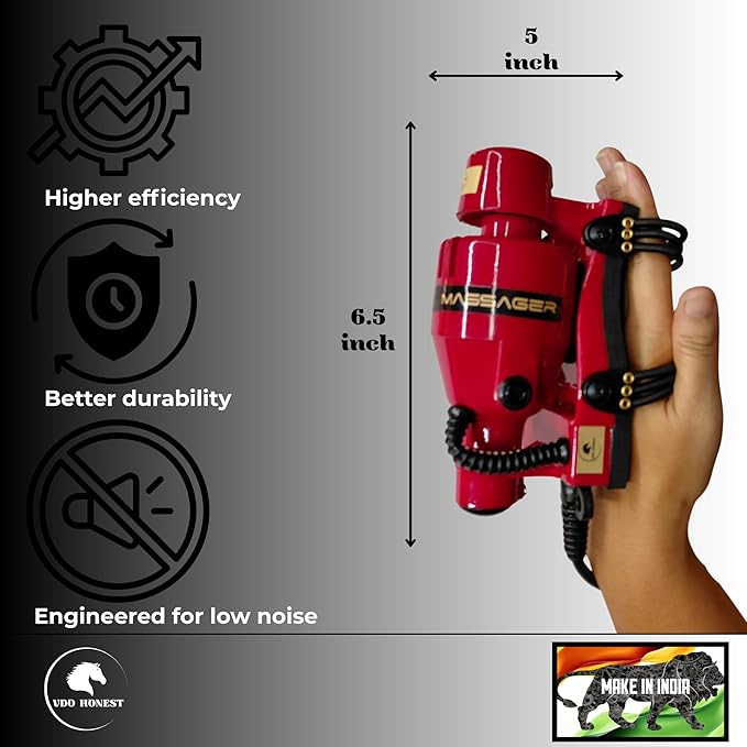 Powerful Double Speed Floating Action for Full Body Massager Corded Electric Powered Barber Massager Red