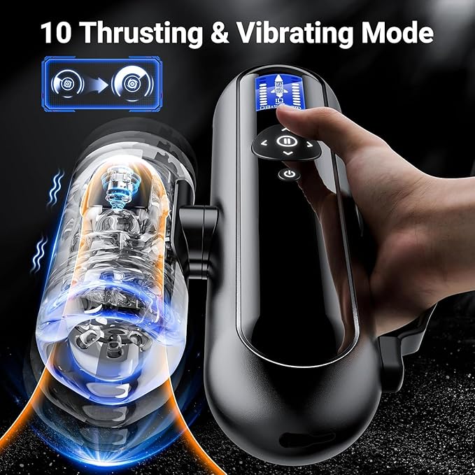 Upgraded Male Masterburbatar Hands Free 10X Thrusting &amp Vibrating Male Mastusbafor Blowjobob Machine for Man Automatic Tight Sleeve Hoodies HFR95