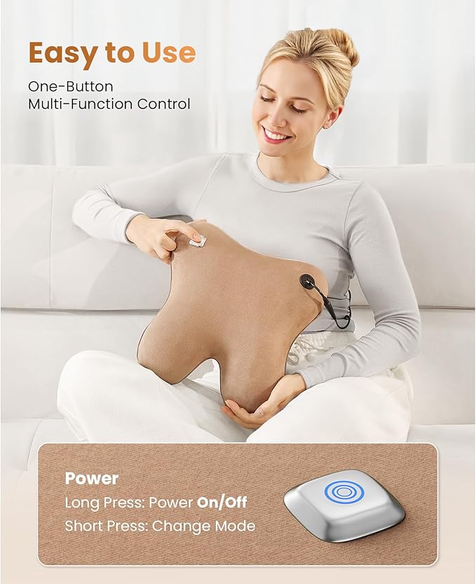 BOB AND BRAD Back Massager with Heat FSA Eligible EZBack Corded Back Massager for Pain Relief Deep Tissue Shiatsu Back Shoulder and Neck Massage Pillow Soothing Full-Body Relief for Women Men