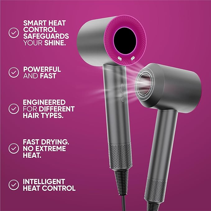 Super Hair Dryer with Powerful Digital Motor for Fast Drying