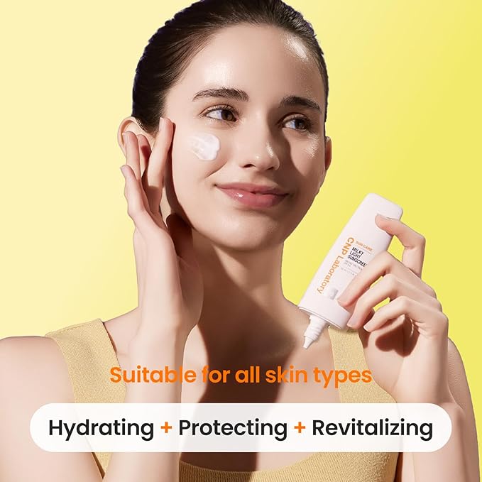 CNP Daily Milky Light Sunscreen (1.7 fl. oz.) - Broad Spectrum SPF 50 UV Protection with Niacinamide for Face &amp Body No White Cast Fast Absorbing Non-Greasy Finish Gifts for Women