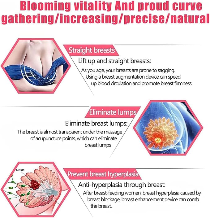 Electric Breast Nipple Massager | Negative Pressure Vacuum Breast Cup | Liposuction Device for Chest Enlargement Enhance | Anti-Sagging Firming Breast Blood Circulation (12.5cm)