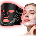 Red Light Therapy Mask for Face - 210 LED 7 Color Light Therapy Face Mask Wireless Rechargeable Photon Skin Care Device Anti Aging Wrinkles Acne Treatment Home Spa Beauty Facial Mask