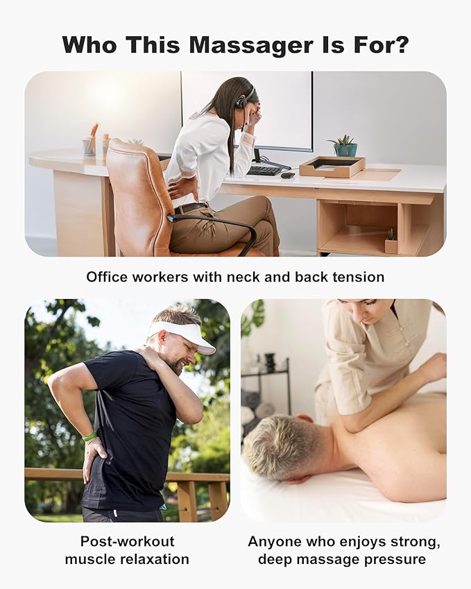 Snailax Cordless Shiatsu Neck Massager with Heat &amp Vibration Back Neck Shoulder Massager for Pain Relief Deep Tissue 4D Kneading Back Massage Pillow Rechargeable Portable Massage