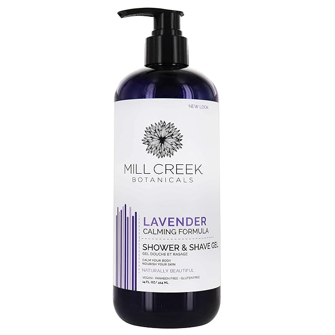 Mill Creek Lavender 2-In-1 Shower &amp Shave Gel Parabens Free 14 Fluid Ounces (Pack Of 3)
