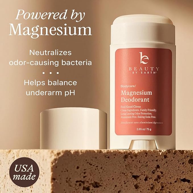 Aluminum Free Deodorant for Men &amp Women - USA Made with Natural &amp Organic Ingredients Fresh Long-Lasting Odor Protection Baking Soda Free Non-Irritating Magnesium Deodorant Sensitive Skin