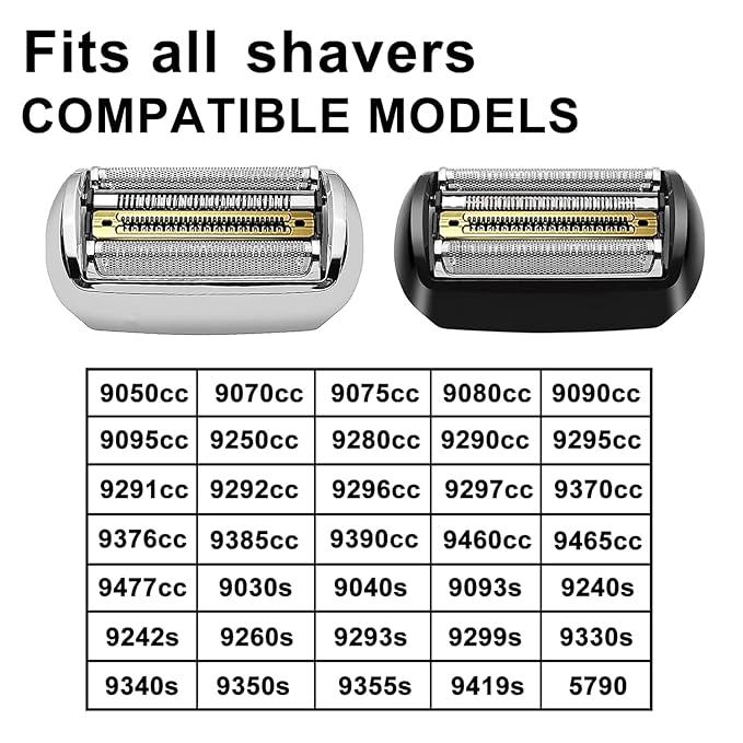 2packs 92S Electric Replacement Shaver Head Series 9 Accessories Shaver Compatible with Braun Series 9 Electric Razors 9290cc 9291cc 9370cc 9293s 9385cc 9390cc 9330s 9296cc (Upgraded ver.)