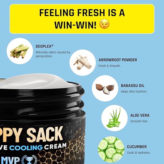 Derm Dude Happy Sack Happy Crack &amp Holy Foot Cream Set | Ball Deodorant Deodorant &amp Foot Cream | With DeoPlex for Odor Control | Made with Naturally Derived Ingredients | MVP Scent