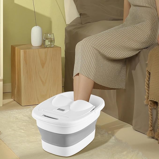 Foot Spa - Massager Foot Soaking | Collapsiible Bucket for Cleaning Mop | Foldable Foot Bath Bucket Tub | Multifunctional Foot Soaking Tub Foot Bath Bucket with Lid Pedicure Foot Soak