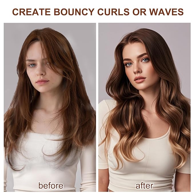 40mm/1.6in Long Barrel Attachment for Dyson Airwrap HS01 HS05 HS08 Adjustable Bidirectional Curling Auto-Wrap Curling Iron Curler Create Bouncy Curls or Waves