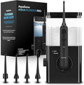 AquaSonic Aqua Flosser PRO | Professional Water Flosser with Large Capacity Reservoir | Oral Irrigator w/ 2 Modes 10 Levels of Water Pressure 4 Included Tips | Sleek &amp Compact