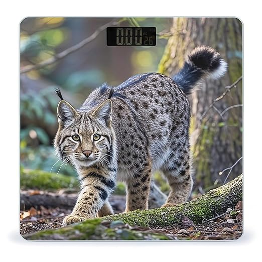 Wild Bobcat Scale for Body Weight Smart Scales Digital Bathroom Scale High Precision Weighing Scales with Large Display Weighing Machine for People