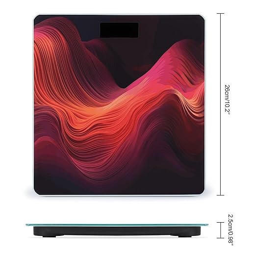 Gradient Red Bathroom ScaleHighly Accurate Digital Weighing Machine for People Bright LED Display Weight Scale for The Aldult Home Use