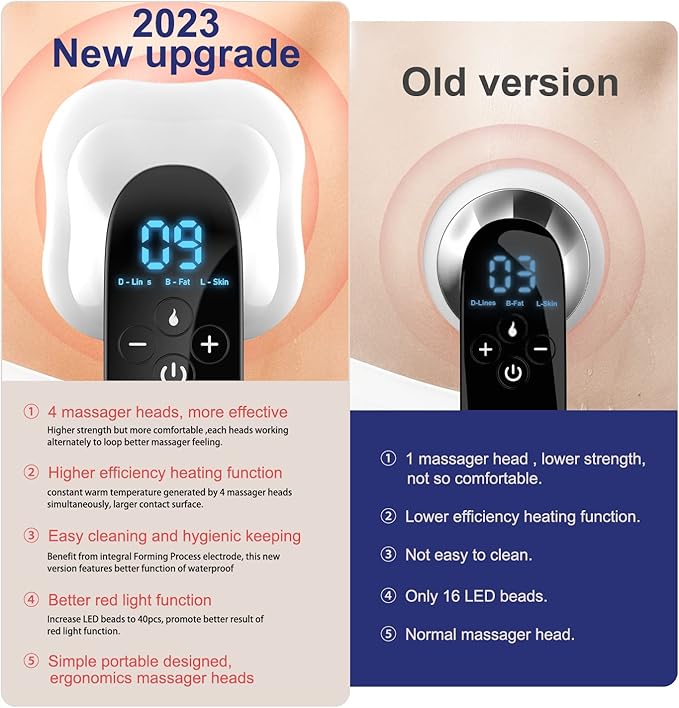 4 Heads Pro Max Version Cellulite MassagerCordless Body Shaping Machine for Arms Legs Back.