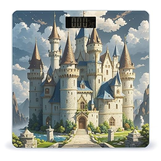 Fairytale Castle Scale for Body Weight Smart Scales Digital Bathroom Scale High Precision Weighing Scales with Large Display Weighing Machine for People